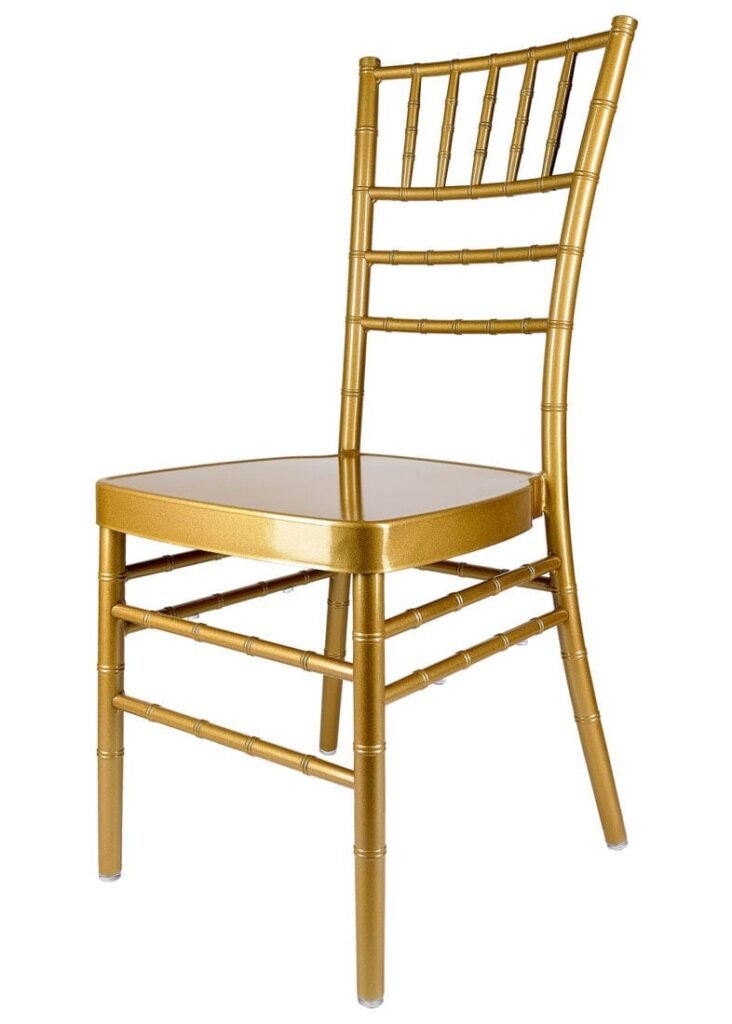Elegant Gold Aluminum Chiavari Chair without cushion