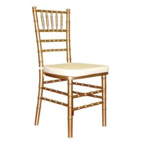 Elegant Gold Aluminum Chiavari Chair with cushion