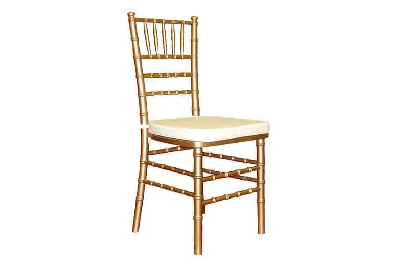 Elegant Gold Aluminum Chiavari Chair with cushion